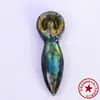 Labradorita natural de alto brillo pequeña margarita girasol Ankh pieza tallada piedra en bruto piedra lunar accesorio DIY colgante