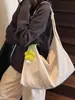 Bolsa de Lona para Mujer, Bolso Cruzado Estilo Coreano Estilo Perezoso, Gran Capacidad para Viajes Casual Versátil Almacenamiento Hombro Deportivo Bolso Mensajero