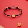 Cada examen pasará el brazalete de oro fútbol femenino oro 999 cuentas de transferencia cuerda roja regalo para hombre palabra de victoria dios del examen pulsera
