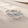 Anillo de mariposa con circonita en plata esterlina S925, anillo de boda femenino de plata esterlina de gran moda europea y americana, anillos de boda