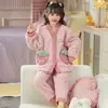 Pijama para Niños 2026 Nuevo Estilo Otoño e Invierno Coral Fleece para Niñas Forro Polar para Niñas Ropa de Dormir de Franela de Invierno para Niños Grandes