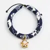Collar para Gato Estilo Japonés Campana para Gato y Perro Collar para Mascota Grabado para Perro Collar de Cuerda para Gato Diy1 Suministros para Mascotas