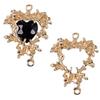Material de aleación coreano incrustado amor cristal diamante hebilla accesorios diy ropa zapatos bolsa colgante accesorios