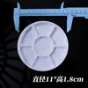 Paleta de Seis Compartimentos Espesada de Imitación Porcelana con Tapa para Pintar, Adecuada para Acrílico, Gouache y Pintura Tradicional China, Se Puede Apilar para Usar