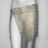 Ropa de Mujer Europea y Americana Amazon Explosiones Nueva Falda de Diamantes de Imitación Completa Falda Sexy de Diamantes de Imitación para Club Nocturno de Spice Girls
