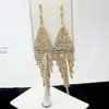 Brincos longos com franjas de personalidade criativa estilo coreano, temperamento fashion, totalmente cravejados em diamantes, brincos femininos, agulha de prata 925, atacado