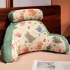 Almofada de Seda de Gelo 5D para Cabeceira Bolsa Macia Almofada de Cintura Grande Almofada de Sofá com Encosto Cama Dormitório Estudante Almofada para Deitar