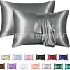 Funda de almohada Amazon aprobada por el fabricante, funda de almohada de satén de seda helada, funda de almohada de satén de seda, funda de almohada Aliexpress
