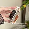 Pulseira fina de resina com três contas, adequada para Apple 9, 10, S11, Xiaomi 10, Huawei 11, GT6, Fit5.