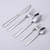 Venta Directa de Fábrica Cubiertos de Acero Inoxidable con Mango Cuadrado Restaurante Occidental Cuchillo para Bistec Cuchillo de Mesa Grueso Tenedor Cuchara Juego de Cubiertos Venta al por Mayor