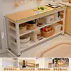 Estante de Almacenamiento para Cocina, Mesa Multifuncional de Piso de Múltiples Niveles para el Hogar, Ultra Estrecha, Mesa de Trabajo, Gabinete de Almacenamiento, Gabinete Lateral Estrecho