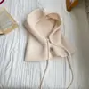 Balak Corea del Sur Gorro Rafa para Mujer Invierno Cálido Gorro Bufanda Una Pieza Protección para los Oídos de Pareja Gorro Tejido de Lana