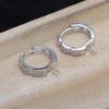 Accesorios DIY Joyería de Perlas Plata S925 Aro para Oreja Soporte Vacío Producto Semiterminado 12-14mm Aro para Oreja de Aguja Recta Jg5970