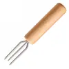 Acero Inoxidable Palo de Moxa Extensor de Palo de Moxa Tenedor de Maíz de Tres Dientes Tenedor para Fruta Tenedor para Barbacoa Aguja para Asar Brochetas para Barbacoa