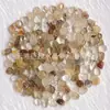 Direto do fabricante, ornamento de cascalho de cristal rutilado de cobre natural, pedra de cristal rutilado de cobre dourado claro