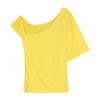 Playera Amarilla de Manga Corta de las Spice Girls para Mujer Verano 2024 Nuevo Diseño Adelgazante de Corte Ajustado Top Casual de Color Sólido