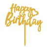 Pacote Atacado com 10 Toppers de Bolo em Acrílico, Inserções de Letras Pequenas para Decorações de Aniversário, Decorações Tendência para Confeitaria