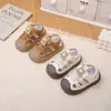 Sandalias Infantiles 0-3 Años Niños y Niñas Lindos Dibujos Animados Zapatos para Niños Pequeños Sandalias Impermeables de Punta Cerrada para Bebé Verano