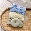 Set de Diademas para Niños Europeas y Americanas Nylon Donut Lazo Nuevo Ancho Diadema para Bebé Set de Tres Piezas