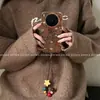 Adequado para Capa de Celular Vivox300Pro com Design de Rosa da Linha Maillard, com Toque de Luxo e Vibe de Nicho para Vivox200S