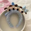 Linda Nueva Diadema de Dibujos Animados para Mujer, Diadema de Felpa para Lavarse la Cara y Aplicarse Mascarilla Facial, Accesorio para el Cabello Antideslizante