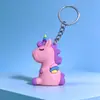 Lindo llavero de PVC suave con dibujos animados, colgante creativo de moda, llavero para bolso de coche, adorno pequeño para regalo.