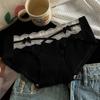 Ropa interior de algodón puro estilo francés para chica de té blanco, bragas de algodón con cintura baja y lazo para mujer.