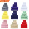 Set de Toallas Lisas de Algodón Puro Longli de Tres Piezas Absorbente Toalla Facial Hotel Salón de Belleza Toalla de Regalo Toalla de Baño