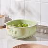 Cesta Escurridora de Frutas y Verduras de Cocina de Doble Capa, Lavabo Multifuncional para Verduras Estilo Nórdico