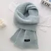 Novo Cachecol de Pelo Sintético Macio Estilo Coreano para Mulheres, Versátil Aquece-pescoço de Tricô Espesso para Outono e Inverno 2026