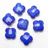 Nuevo Cristal Facetado Agujero Central Trébol de Cuatro Hojas 12mm Jade Porcelana Cristal Cuentas Accesorios para Tocados Accesorios para Joyería DIY