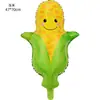 Balões de Frutas de 18 polegadas Flutuando no Ar Hélio Decoração de Aniversário Infantil Melancia Morango Abacaxi Milho Balões de Filme de Alumínio