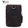 Bolso pequeño de cuero Crazy Horse retro personalizado, multifuncional, de cuero genuino, para exteriores, riñonera para teléfono móvil 3129