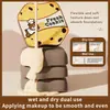 Esponja para Maquillaje Galleta Oso Pequeño Edición Inglesa, Doble Uso para Aplicaciones Secas y Húmedas, Esponja de Galleta Suave y Elástica, Gruesa y No Absorbente de Polvo, Adecuada para Exportación
