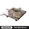 Mesa de Café Flotante Cuadrada de Lujo Ligero Minimalista Italiano Mármol Marrón Venecia Sala de Estar Hogar