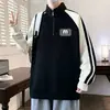 Sudadera con media cremallera y cuello alto para primavera y otoño, para niños, adolescentes, estudiantes de secundaria y preparatoria, elegante y genial, adecuada para chicos mayores como capa base.