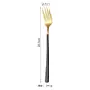 Acero inoxidable 304 estilo coreano cuchara cuchara de postre Tenedor café mango largo cuchara para mezclar vajilla occidental creativa se puede imprimir logo