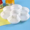 Paleta de Plástico Paleta Grande Flor de Ciruelo Especial para Estudiantes de Arte Paleta de Imitación Porcelana Paleta de Pigmentos Acrílicos para Niños
