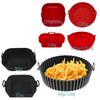 Tapete Assadeira Air Fryer Grau Alimentício À Prova de Óleo e Resistente a Alta Temperatura 60g Dobrável Assadeira de Microondas Assadeira de Silicone para Fritadeira