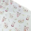 Tela de Gasa Crepé de Doble Capa de Algodón Estampado Digital Estilo Coreano Tela de Oso Lunar Ropa Infantil Ropa para el Hogar de Bebé