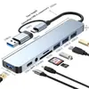 Dock de Expansão Type-C Divisor Hub de Expansão USB 3.0 de Porta Dupla 81 Cabo de Dados para Computador e Tablet para Conectar Mouse e Teclado