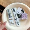 Correa de Silicona con Diseño de Lluvia Estrellada y Conejo Pianista para Apple Watch 9 10 11 iWatch Ultra Pulsera
