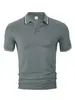 Camisetas lisas para hombre transfronterizas Amazon corte ajustado casual talla europea nuevo transpirable verano cuello camisero polo deportivo