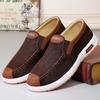 Zapatos de hombre Old Beijing, primavera y verano, nuevos zapatos casuales para hombre, zapatos de lona transpirables sin cordones, zapatos cómodos para caminar para personas de mediana edad y mayores.