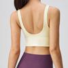 Sujetador Deportivo de Yoga para Mujer Elástico Delgado de Secado Rápido Transpirable Almohadilla de Pecho Desmontable Chaleco U Grande para Correr y Fitness al Aire Libre