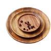 Plato de Madera de Acacia Transfronterizo, Platillo de Madera, Plato Redondo de Madera, Bandeja de Té, Plato de Cena de Madera, Bandeja, Plato de Aperitivos, Pan, Fruta Seca, Fruta