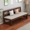 Silla Sofá de Madera Maciza Sala de Estar Hogar Apartamento Pequeño Habitación de Alquiler Sofá Económico de Tres Plazas Combinación Respaldo Silla Larga