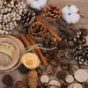 Decoraciones navideñas escenografía utilería árbol suministros festivos piña material hecho a mano diy bolsa viruta de madera accesorios
