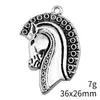 36X26Mm 7g Prata Antiga DIY Liga Acessórios de Joias Pingente de Cavalo