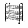 Estante de Almacenamiento de Cesta de Verduras para el Hogar Carrito de Cocina Balcón Baño Estante de Almacenamiento Multicapa de Piso Cesta de Almacenamiento para Cabello